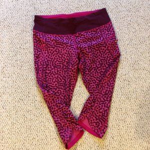 Hot pink animal print lulu leggings